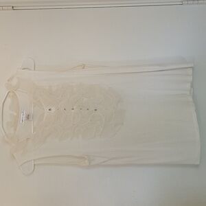 August Silk Sleeveless Top Ruffled Size Medium